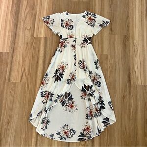 Mahina High/Low Floral Dress, Size Small